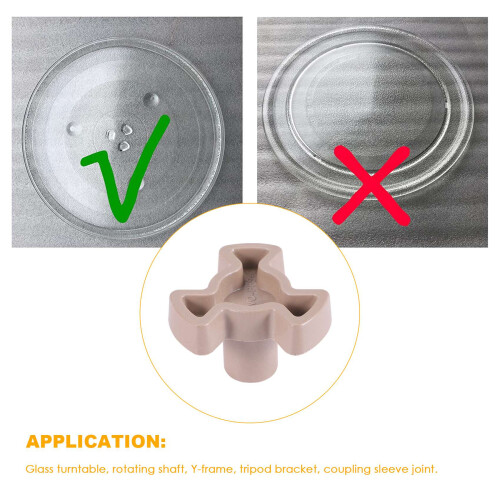 Microwave Turntable Coupler Microwave Oven Turntable Roller Guide Support Glass Tray Drive Coupling Replacement Parts 2