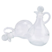 Glazen Olie- en Azijnflessen (2-Delige Set) Ronde Glazen Oliedispenserfles Met Stop