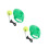 2Sets Tennis Trainingsgerät Mit Elastischem Ball, Grün, 6