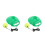 2Sets Tennis Trainingsgerät Mit Elastischem Ball, Grün, 7