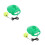 2Sets Tennis Trainingsgerät Mit Elastischem Ball, Grün, 8