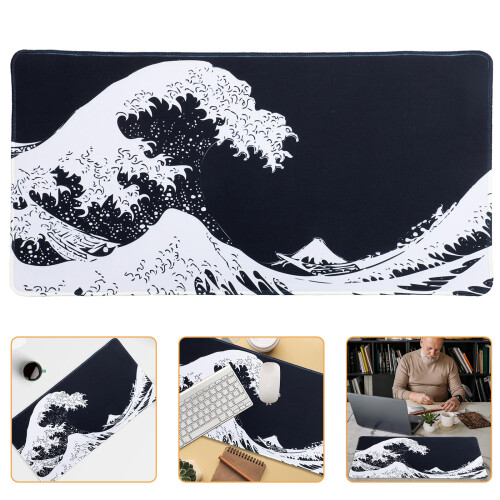 3Pièces Tapis De Souris Noir Antidérapant Et