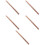 5Pcs Durable Rose Gold Copper Rods for Metal Work and Grounding Use 9
