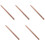 5Pcs Durable Rose Gold Copper Rods for Metal Work and Grounding Use 5