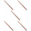 5Pcs Durable Rose Gold Copper Rods for Metal Work and Grounding Use 10