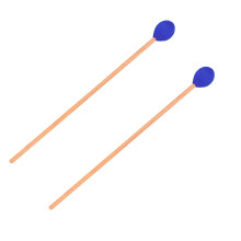 2Stk Blaue Filz-Marimbahämmer Holz Drumsticks Instrumentenzubehör