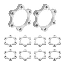 10Stk Hinterrad Bremsscheibenadapter Bike Flansch Carbonstahl Silber