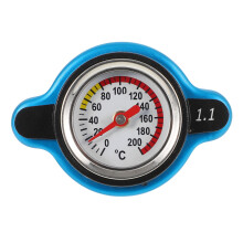 2Stk Wasserkühlung Temperaturmesser Auto ABS Aluminium Blau Präzise