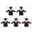 5Stk Atmungsaktive Kinder Graduation Gown Cap Set 7