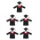 5Stk Atmungsaktive Kinder Graduation Gown Cap Set 4