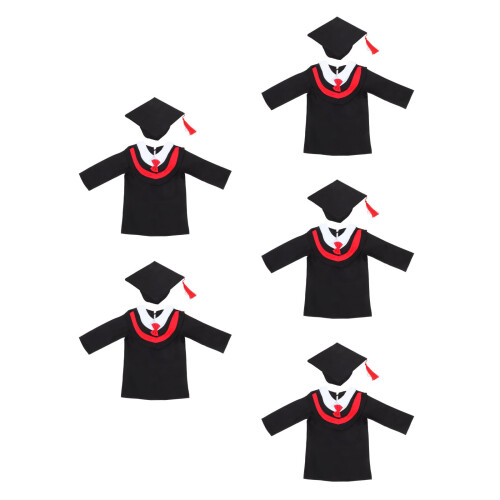 5Stk Atmungsaktive Kinder Graduation Gown Cap Set 2