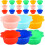 72Pcs Silicone Muffin Liners Reusable for Oven Microwave Baking 11
