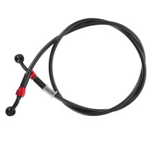 5Pcs Braided Black Motorcycle Brake Hose Oil Pipe Durable Alloy