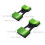 4Pièces Rangement Haltères Vert Double Étages Antidérapant 4