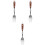 3Pcs Fruit Tasting Forks Wood Handle Comfortable Grip Dinnerware 5