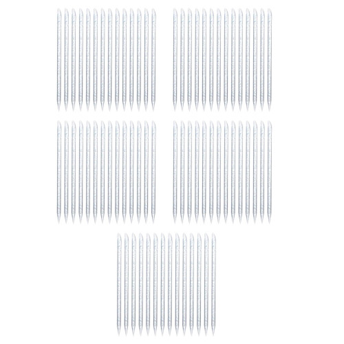 500Pcs Blue Plastic Cuticle Pusher Sticks Reusable Nail Care Tools 2