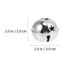 40Pcs Silver Metal Bells Christmas Tree Hanging Bells for Crafting
