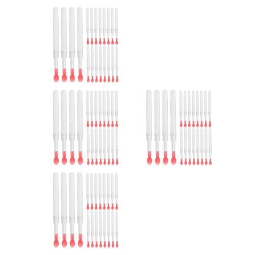 240Pcs Travel Red Silicone Lipbrush Set Reusable Makeup Applicators 2