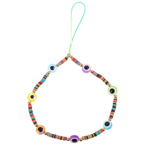4Stk Handy Armband Perlen Lanyard Polymer Clay Multicolor Charm 1
