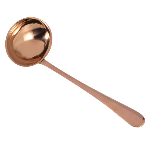 6-Piece Serving Flatware Silverware Set, Serving Utensil Set,Include Cake Server, Slotted Serving Spoon Rose Gold 2