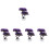 5Pcs Imitation Purple Bonsai Pine Tree Plastic Plant Decor 4