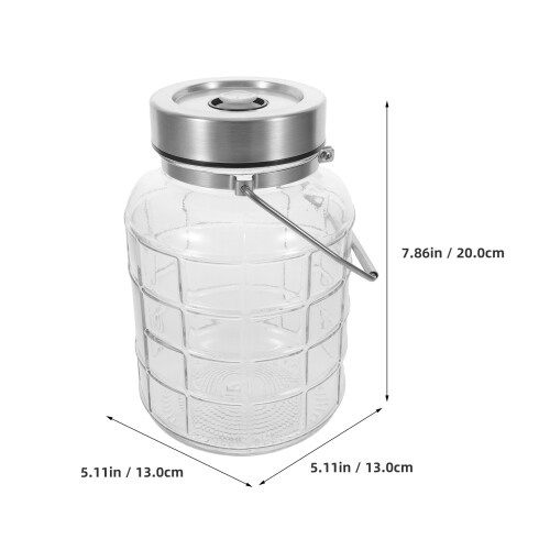 Glas Fermentierglas Transparent Mit Luftdichtem Deckel Für Küche 1