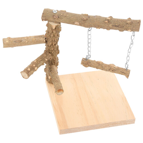 3Stk Papageien Trainings Holz Stand Hellbraun 2