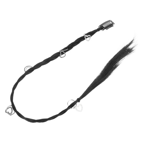 3Pièces Extensions Synthétiques Noires Tressées Pour Queue De 2