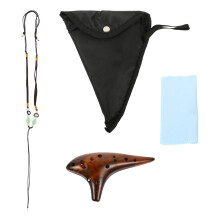 1Ensemble Ocarina Musical En Porcelaine Osseuse Avec Lanière Pratique