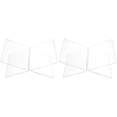 2Pièces Support Oblique Transparent Pour Livres Et Documents 1
