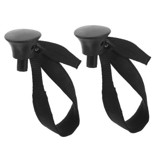 10Pièces Sangles Réglables Poignets Bâtons Randonnée Ski Noir 1