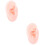 2Pièces Modèles D'oreilles Silicone Khaki Simulation Perçage 6