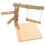 3Pièces Perchoirs Perroquet En Bois Marron Clair Pour Cage 2