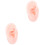 2Pièces Modèles D'oreilles Silicone Khaki Simulation Perçage 3