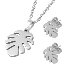 6Sets Leaf Necklace Earrings Set Women Jewelry for Decor