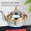Silver Stainless Steel Teapot with Infuser Metal Kettle 8