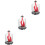 3Pcs Human Lung Breathing Aid with Rubber Diaphragm Red 7