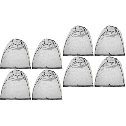 8Pcs Durable Black Beekeeping Hats with Fine Mesh Net for Outdoor Use 2