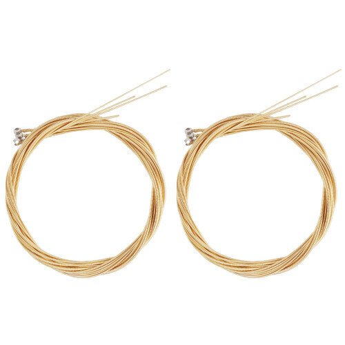 2Sets Portable Golden Bass String Replacements Durable Acoustic Use 1