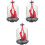 3Pcs Human Lung Breathing Aid with Rubber Diaphragm Red 5
