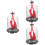 3Pcs Human Lung Breathing Aid with Rubber Diaphragm Red 8