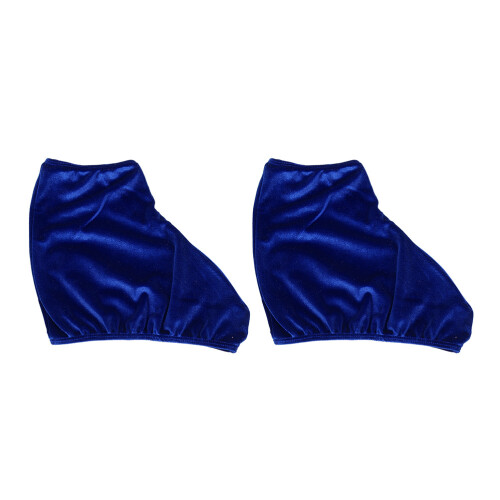 2Pairs Portable Dark Blue Skating Boot Sleeve Covers Polyester Fabric