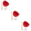 3Sets Mini Baseball Bat Glove Set Red ABS Miniature Craft Supply 11