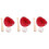 3Sets Mini Baseball Bat Glove Set Red ABS Miniature Craft Supply 6