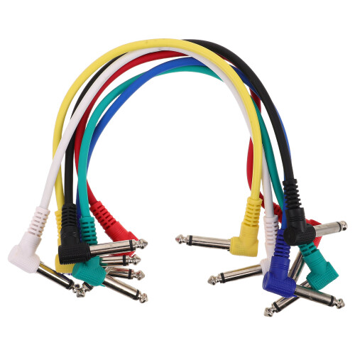 30Pcs Guitar Patch Cables Metal Rubber Assorted for Audio and Effects 1
