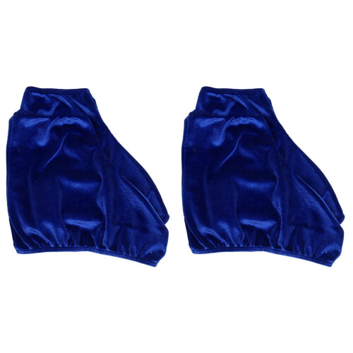 2Pairs Portable Dark Blue Skating Boot Sleeve Covers Polyester Fabric 2