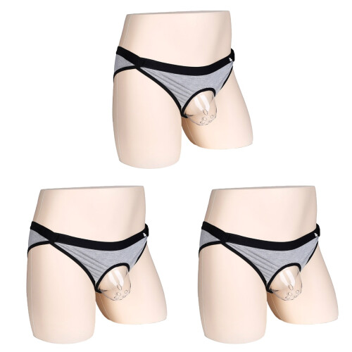 3Pcs Ergonomic Grey Protective Underwear After Daily Use 1