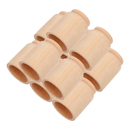 30Pcs Wooden Easter Egg Display Cups Light Yellow Craft Storage Holder 1