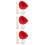 3Sets Mini Baseball Bat Glove Set Red ABS Miniature Craft Supply 10