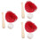3Sets Mini Baseball Bat Glove Set Red ABS Miniature Craft Supply 8